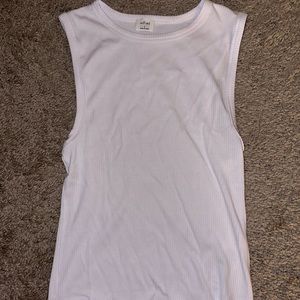 Aritzia white ribbed tank